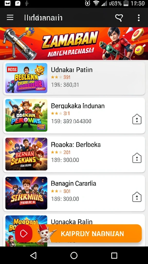 Tampilan grafis yang memukau dengan karakter yang berwarna-warni.