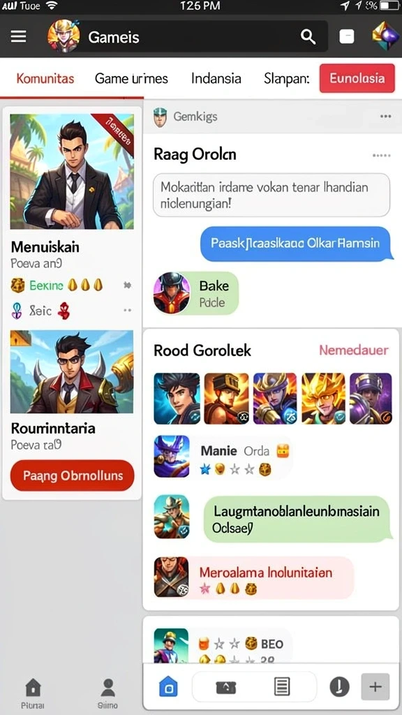 Karakter-karakter unik yang bisa dipilih untuk bermain.