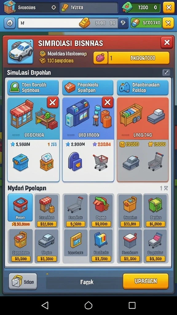 Menu permainan yang beragam dan informatif.