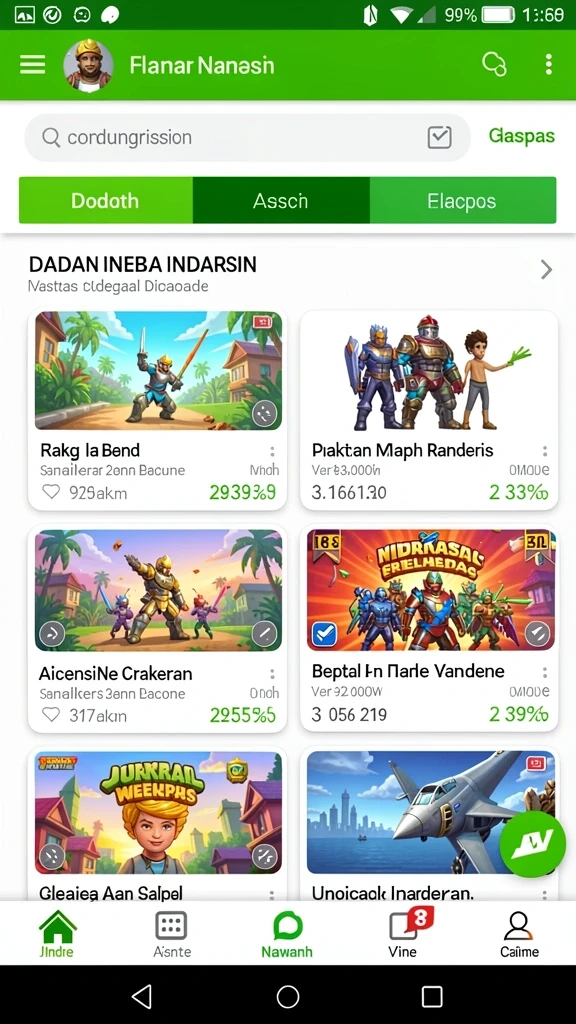 Tampilan antarmuka yang modern dan eye-catching.