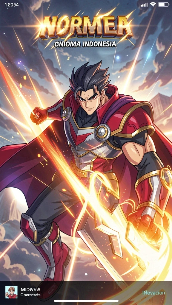Tampilan awal game dengan desain yang menarik.