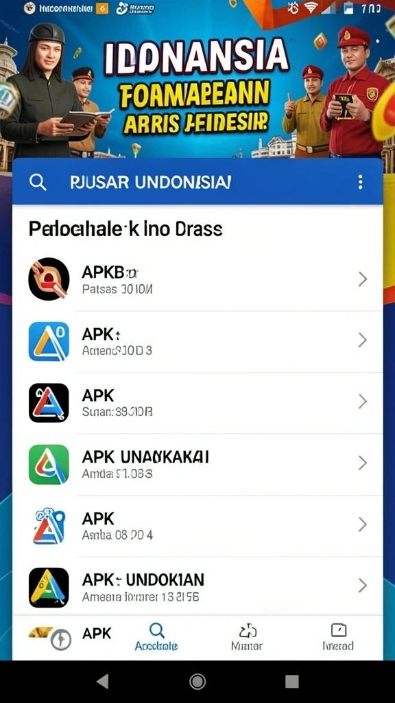 Tampilan awal aplikasi yang menarik dan user-friendly.