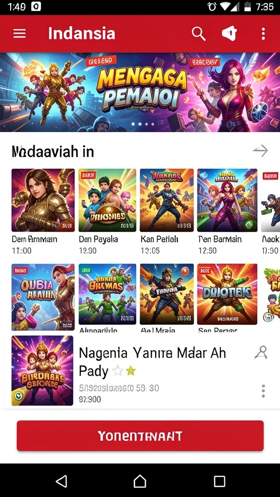 Tangkapan layar karakter utama dalam aksi.