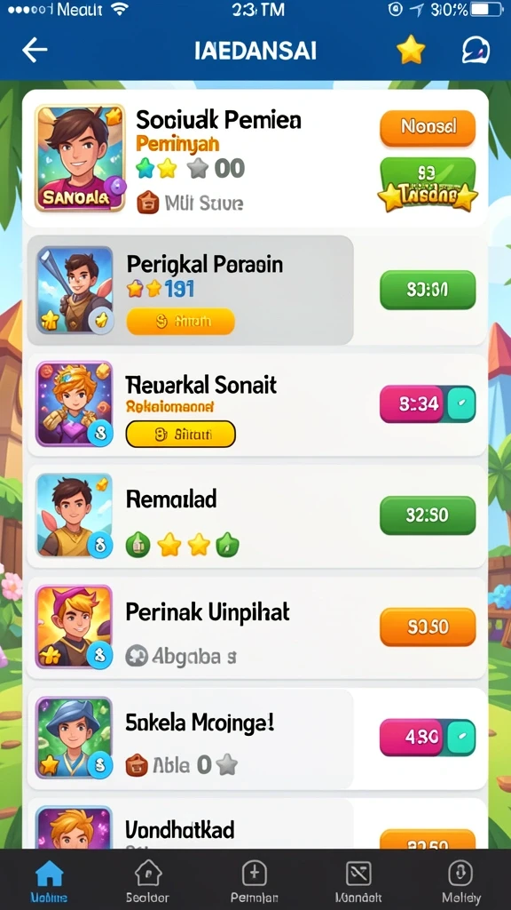 Tema permainan yang beragam dan seru.