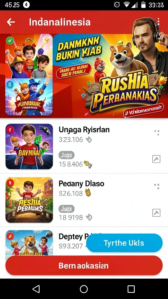 T layar peta dengan berbagai lokasi menarik.
