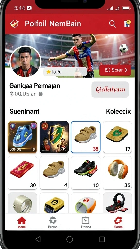 Tangkapan layar menampilkan leveling up karakter dengan item baru.