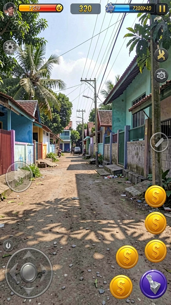 Tangkapan layar memperlihatkan aksi seru dalam permainan.