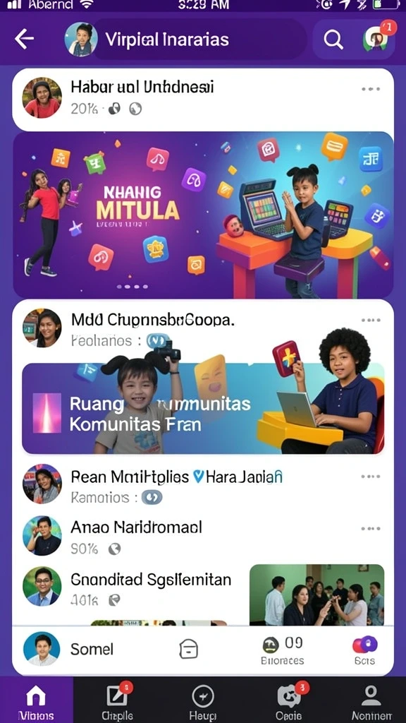 Tampilan menu utama yang menarik dan interaktif.