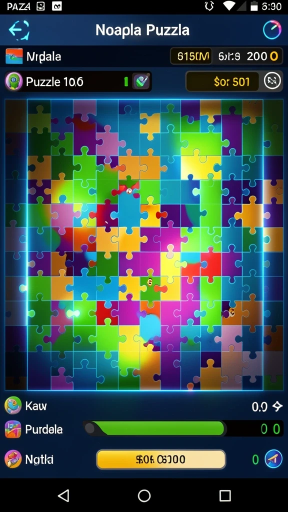 Tampilan level penuh warna dan menantang.